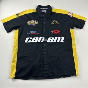 Kappa Shirt Can-Am Motorcycle Racing Snap Shirt #32 Dibenedetto Auto Ford Men XL